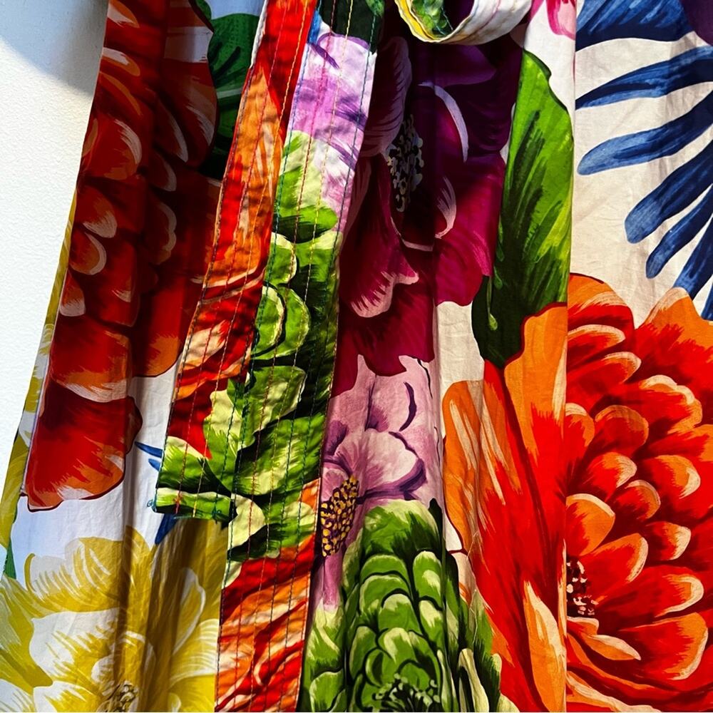 Anthropologie Farm Rio Rainbow Chita Off Shoulder Maxi Dress Small puff sleeve - Picture 7 of 8